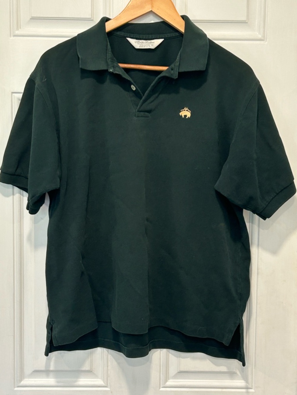 Brooks Brothers Golden Fleece Cotton Pique Polo Shirt Green Preppy Golf Large
